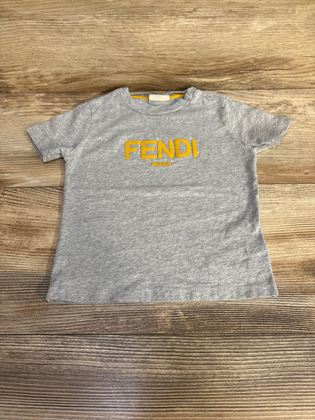 Fendi Logo T-Shirt Grey sz 18m - Me n Mommy To Be