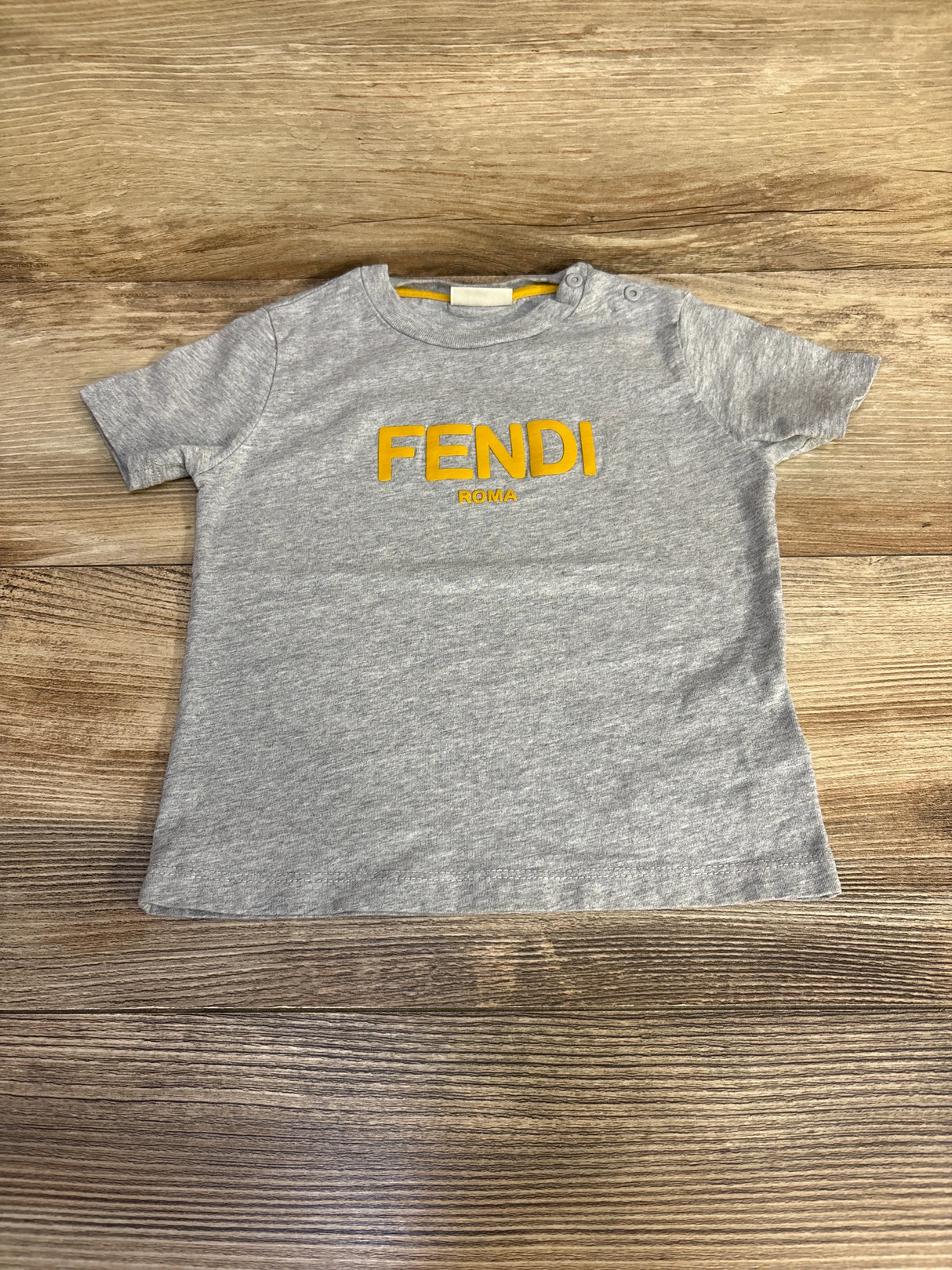 Fendi Logo T-Shirt Grey sz 18m - Me n Mommy To Be