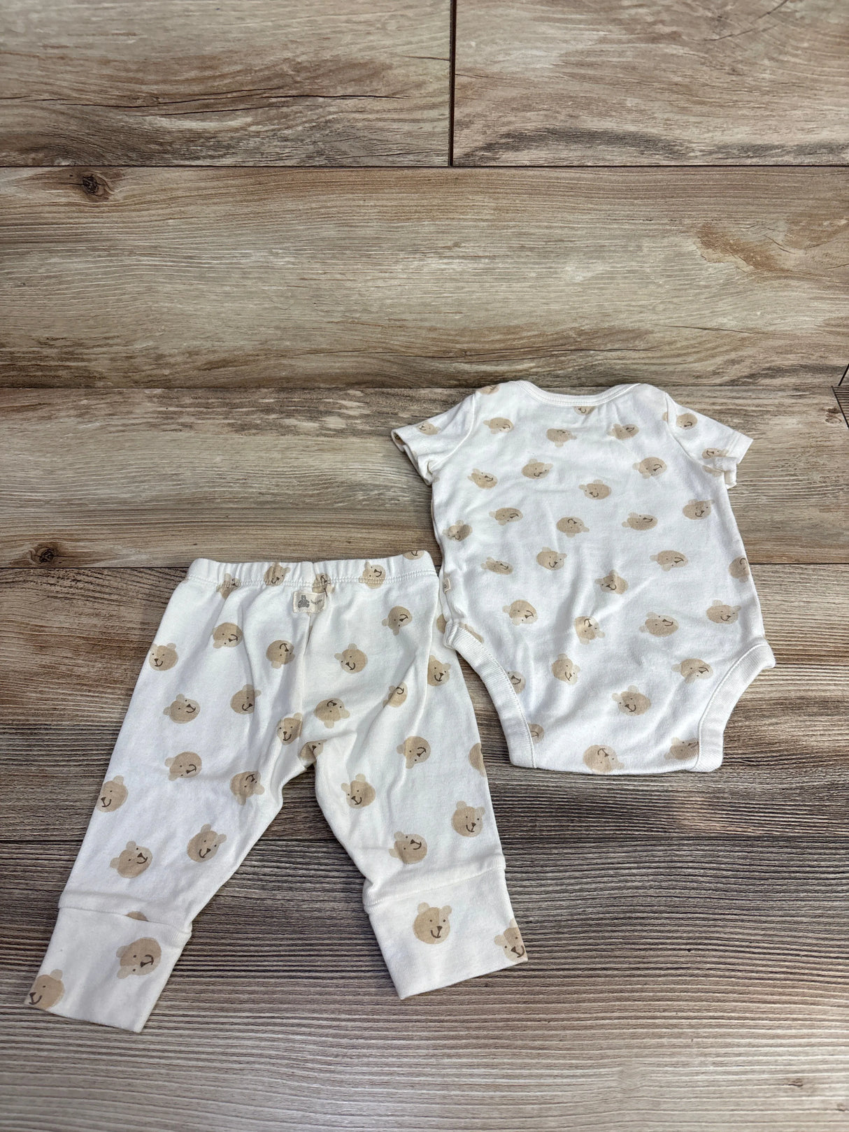 Baby Gap 2pc Bear Bodysuit Set Ivory sz 0-3m
