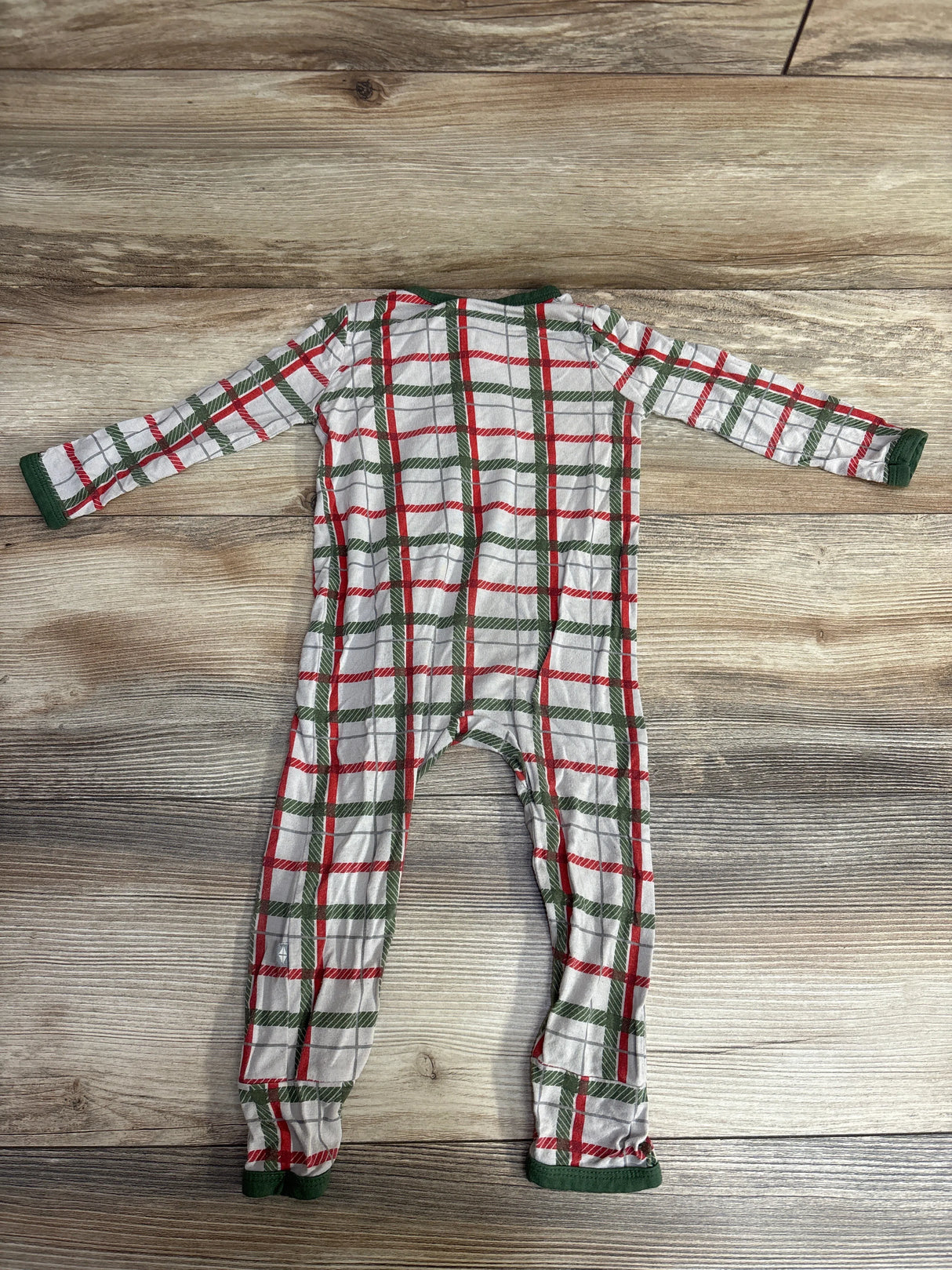 Kyte Baby Zippered Footie Plaid White sz 12-18m*