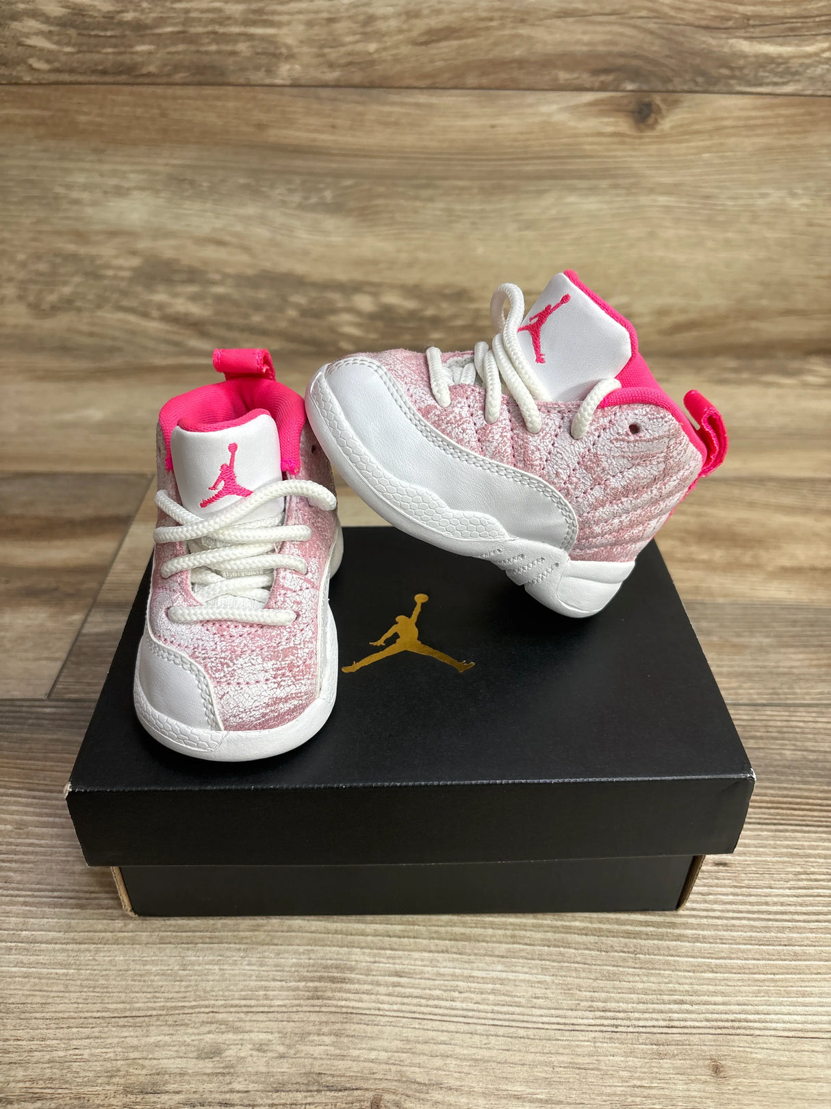 Air Jordan 12 Retro TD 'Arctic Pink' Sneakers sz 3c