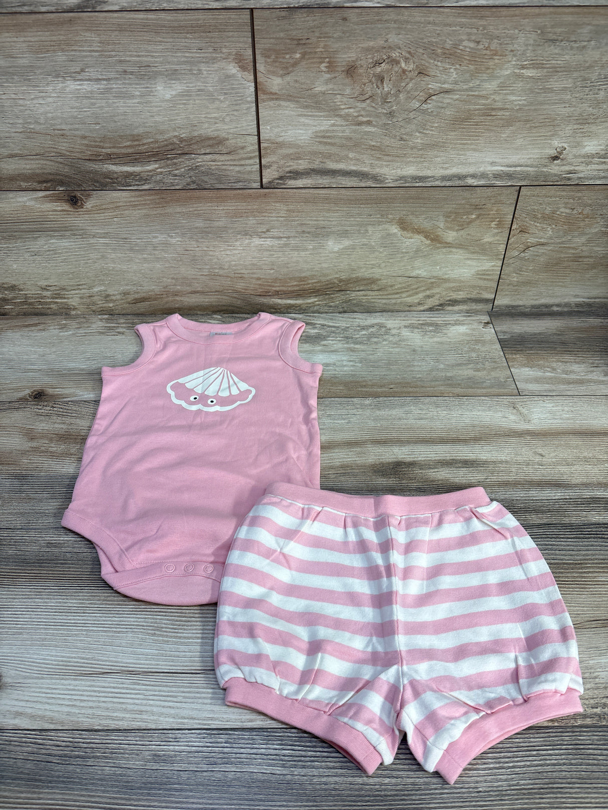 Hanna Andersson 2pc Sleeveless Bodysuit & Bloomers Set Pink sz 2T