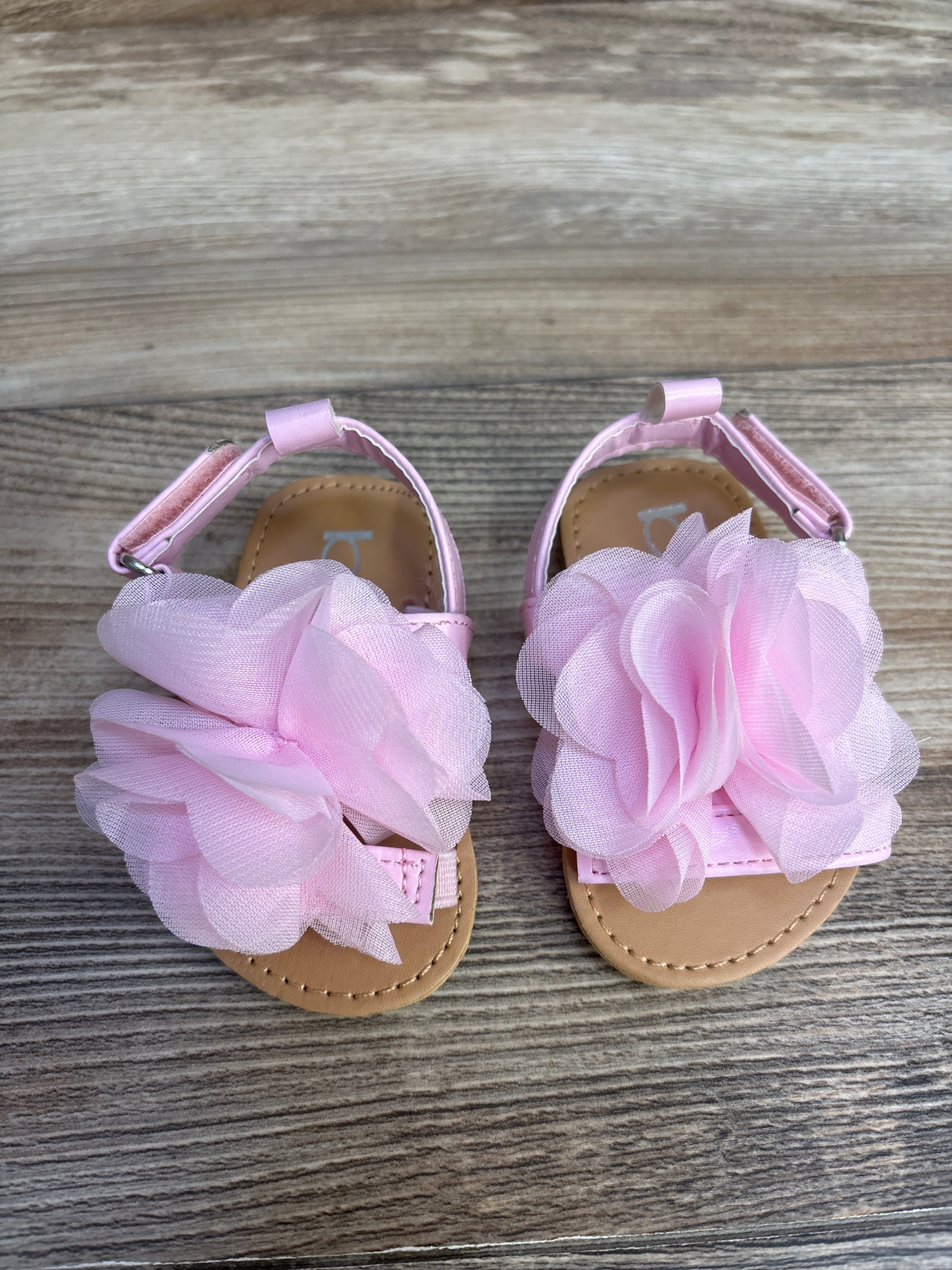 Bebe Baby Chiffon Flower Sandals Pink sz 2c - Me n Mommy To Be