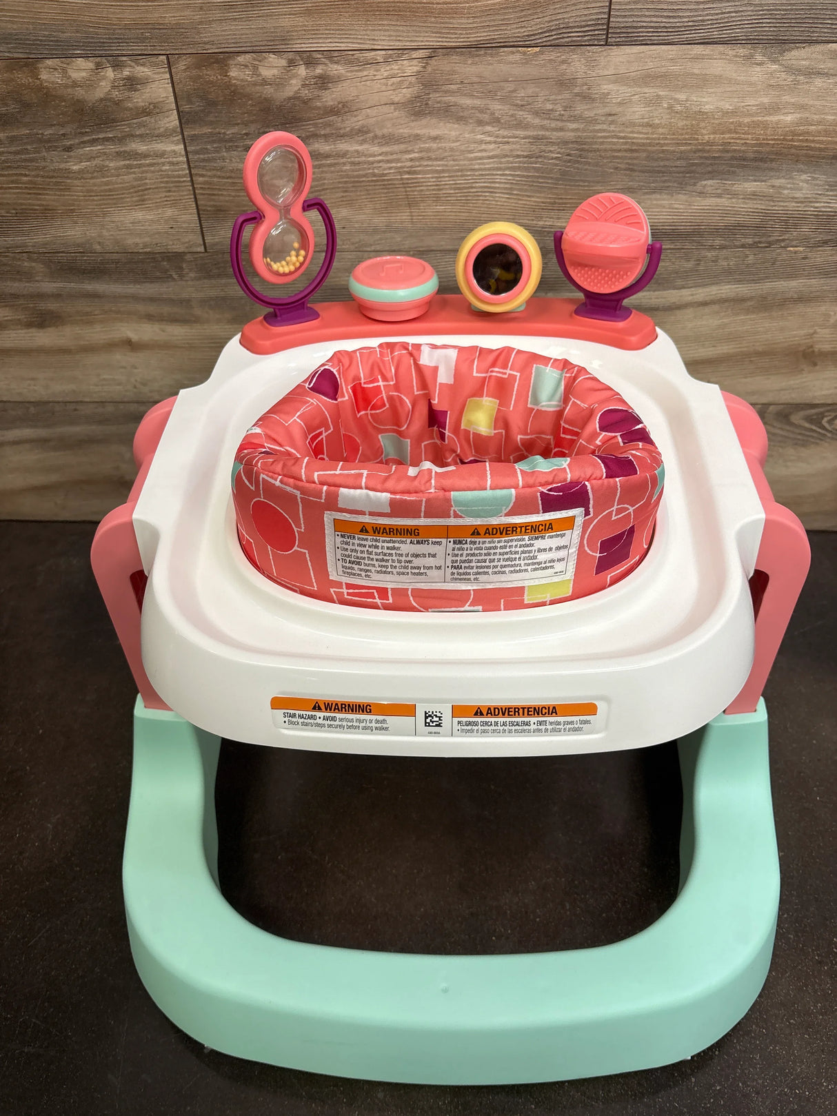 Safety 1st Ready, Set, Walk! DX Developmental Baby Walker in Coral Geo