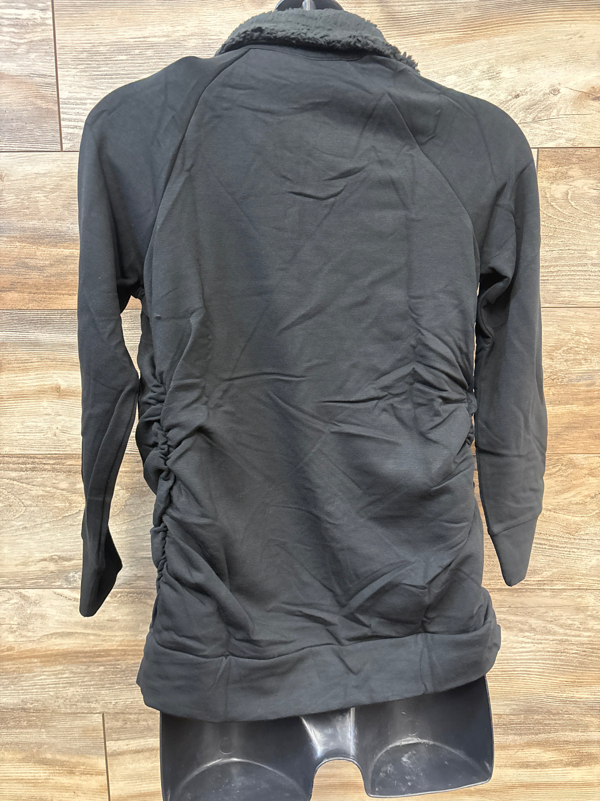 NEW Isabel Maternity Snap Sherpa Collar Sweatshirt Black sz Small