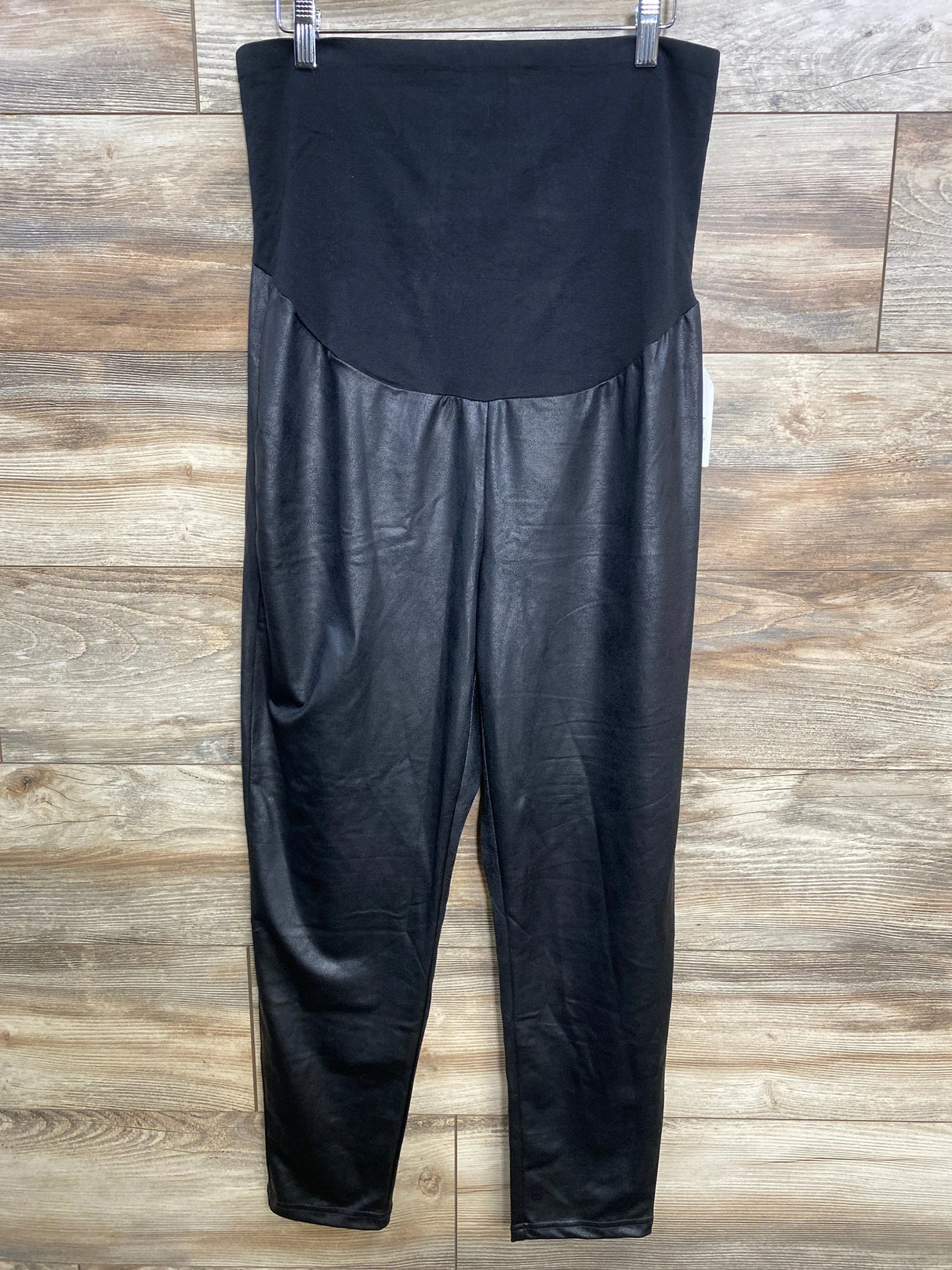 NEW Time and Tru Maternity Faux Leather Leggings Black sz XXL - Me n Mommy To Be