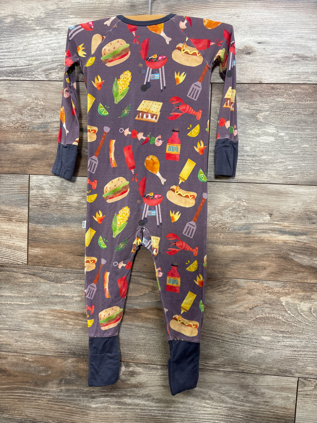 Little Sleepies Grill & Chill Zippy Grey sz 12-18m