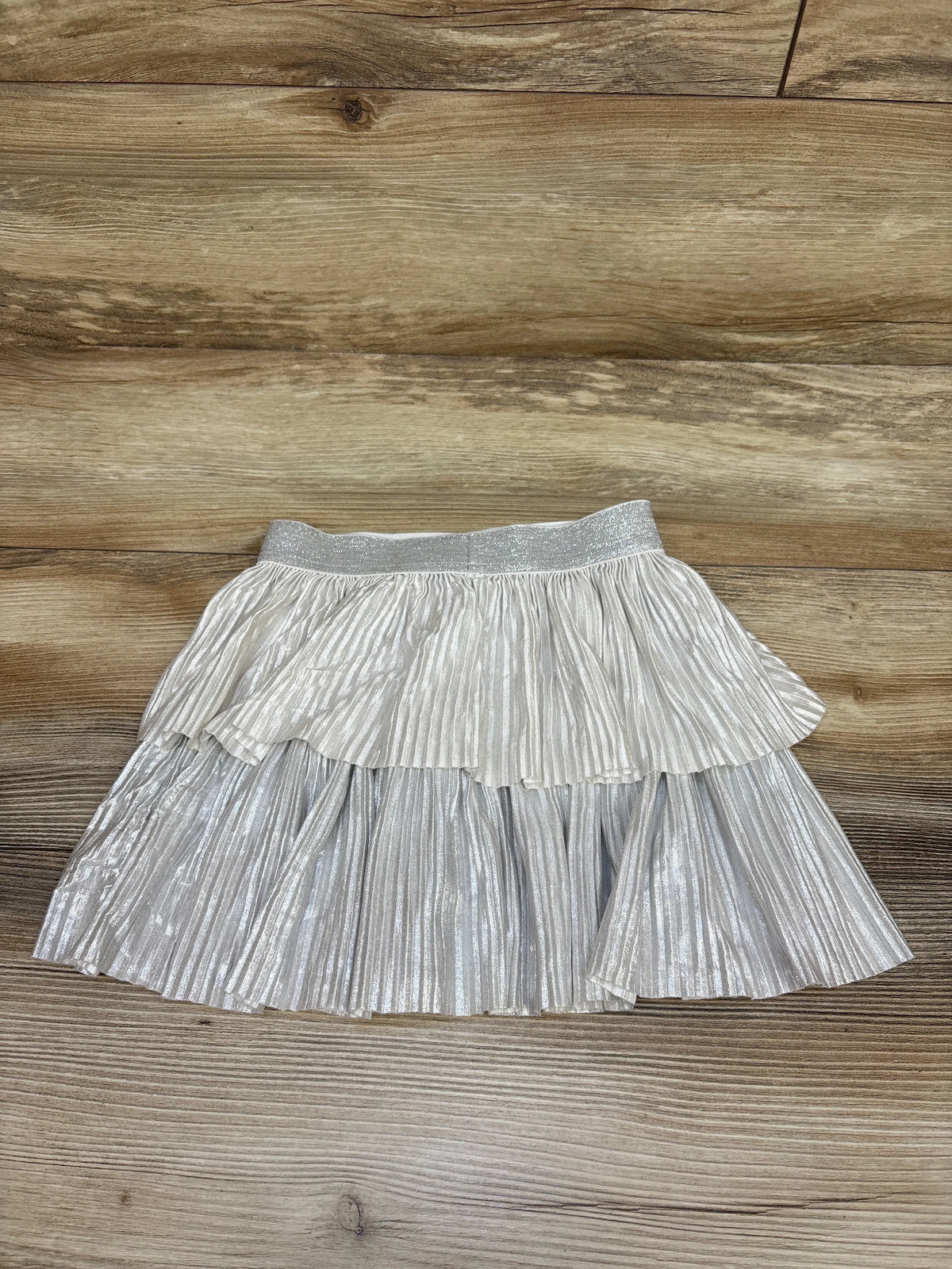 Cat & Jack Metallic Layered Skirt Silver sz 3T