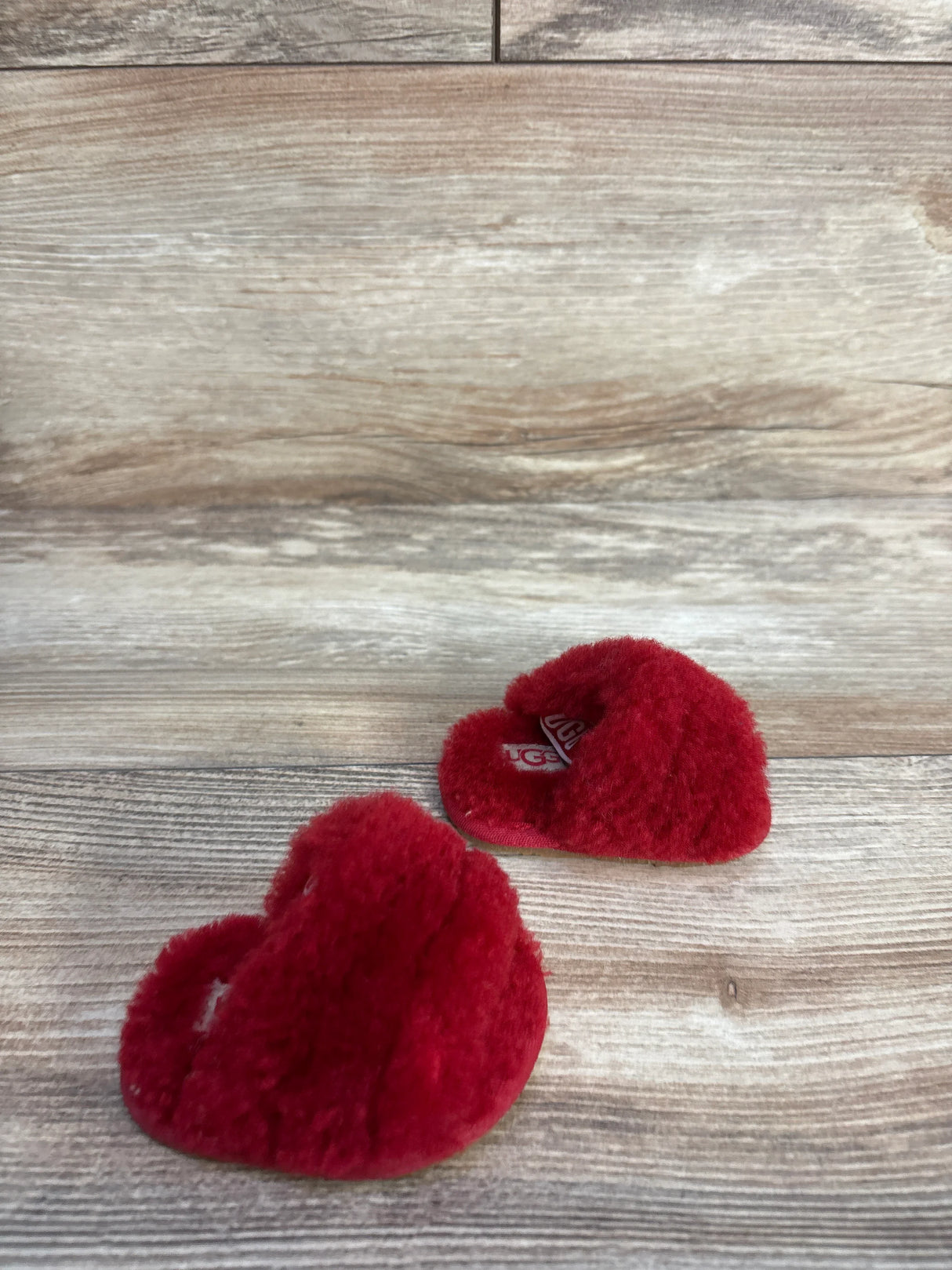 UGG Fluff Yeah Slides Red sz 0/1c