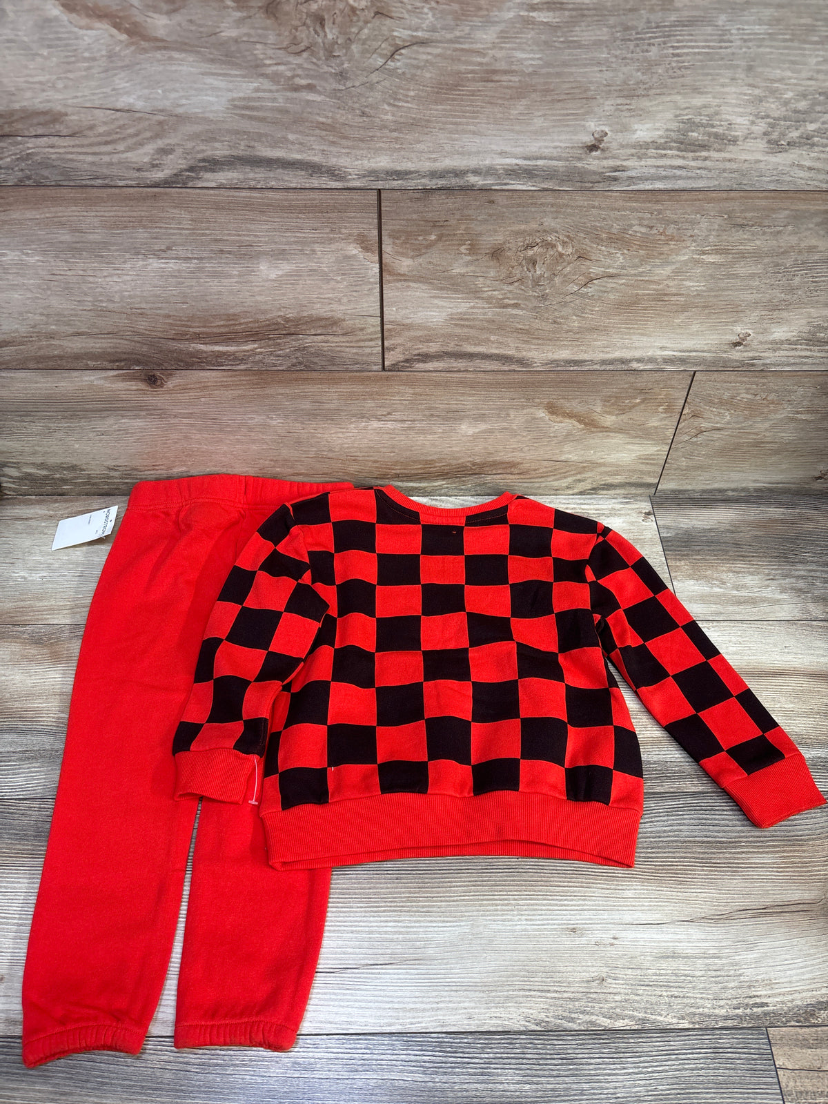 Hot Wheels 2pc Pullover Sweatshirt & Joggers Set Red sz 4T