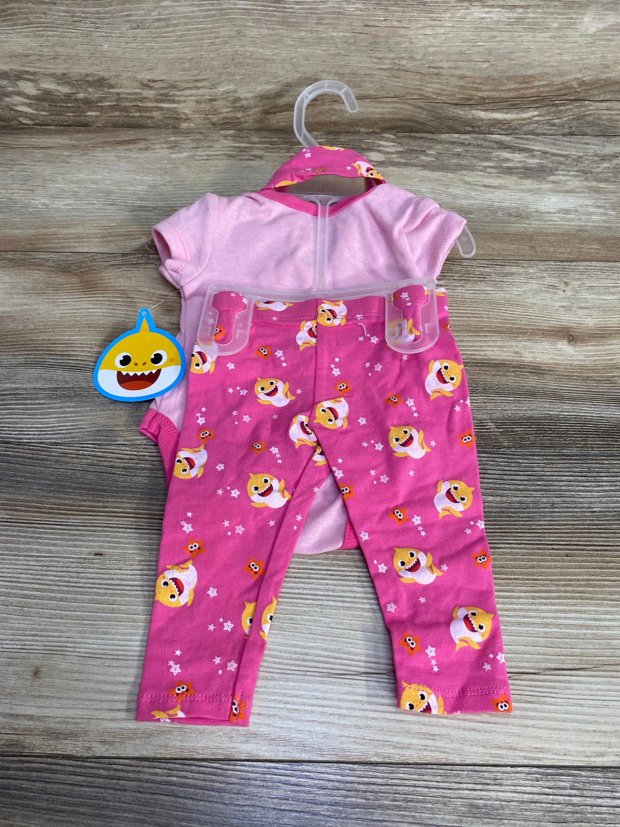 NEW Pinkfong 3pc Baby Shark Bodysuit Set Pink sz 0-3m - Me n Mommy To Be