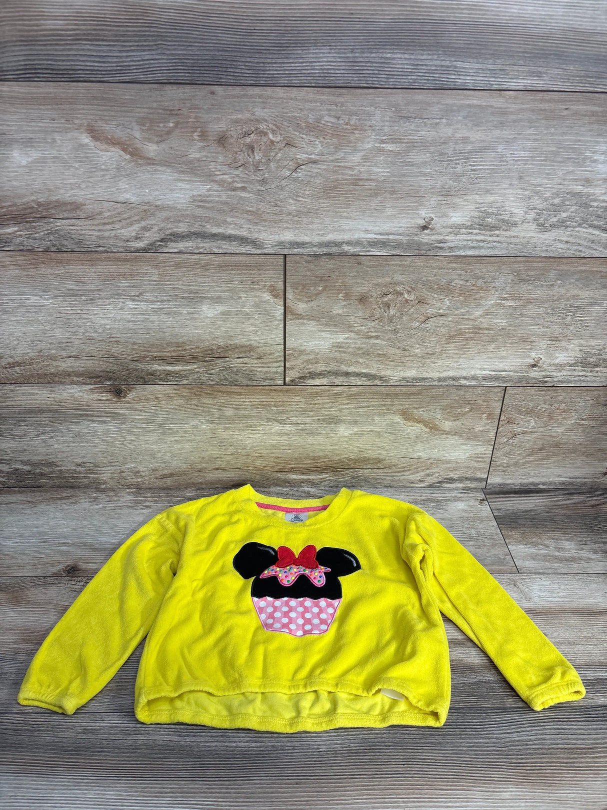 Disney Store Terry Cloth Minnie Mouse Ice Cream Shirt Yellow sz 4T