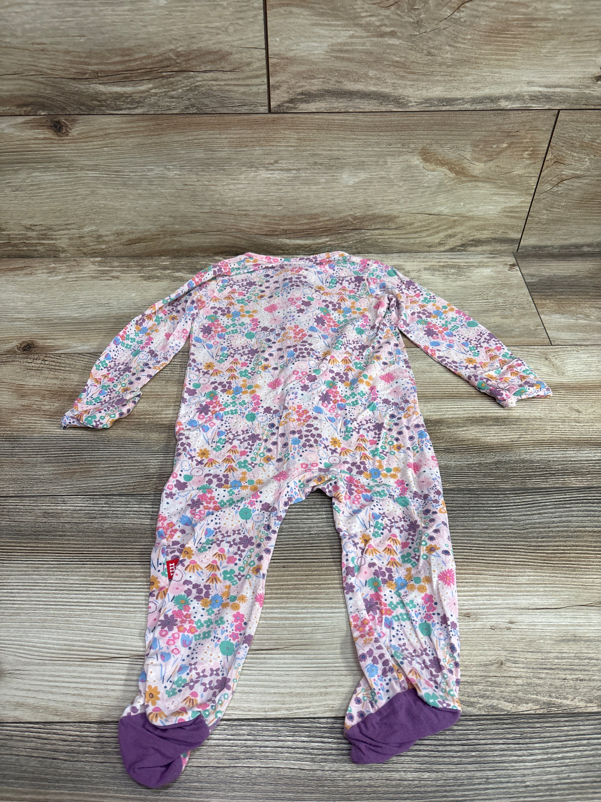 Magnetic Me 'Bunny Blossom' Modal Footie Pink sz 3-6m