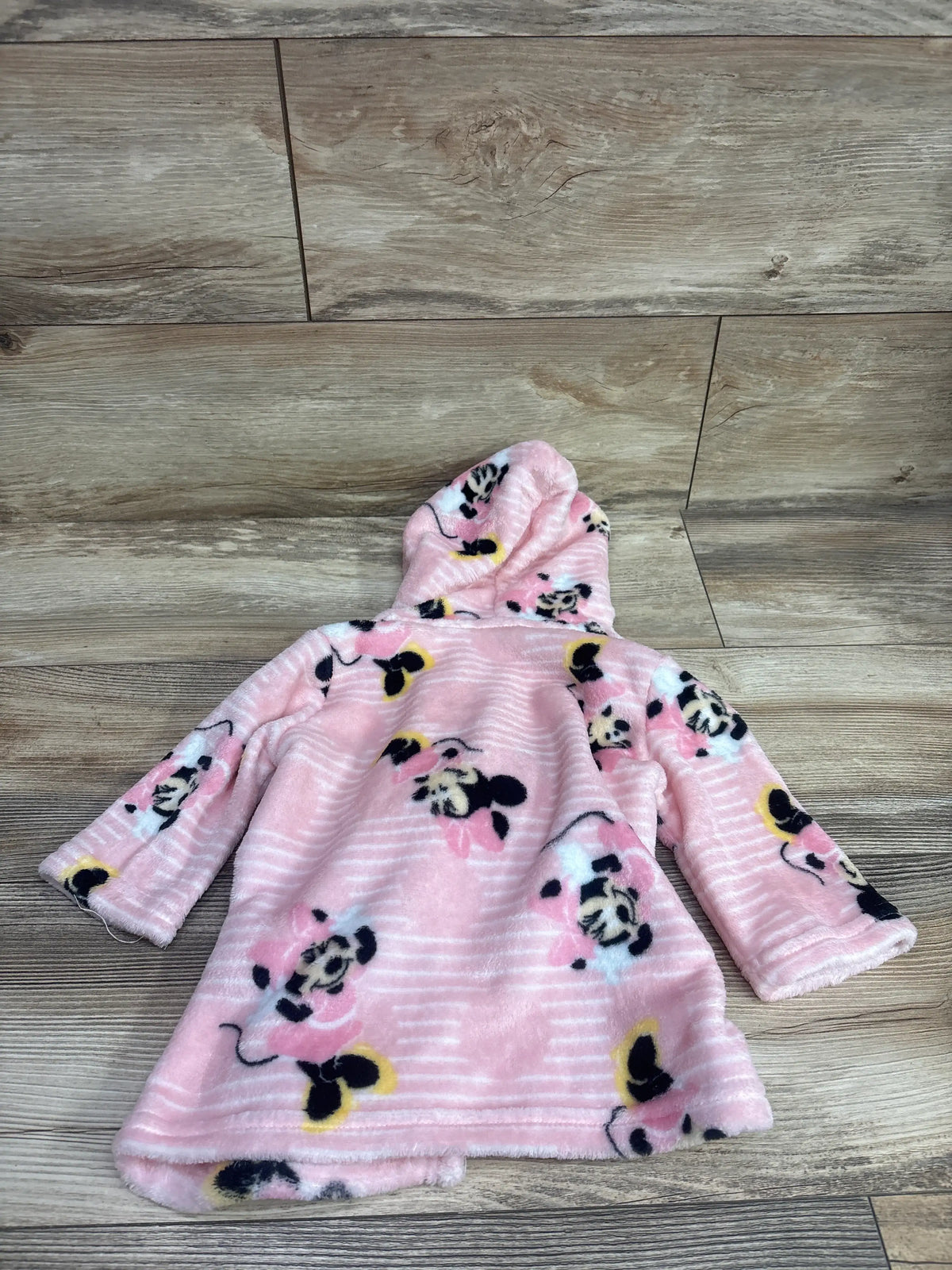 Disney Baby Minnie Mouse Plush Robe Pink sz 0-12m