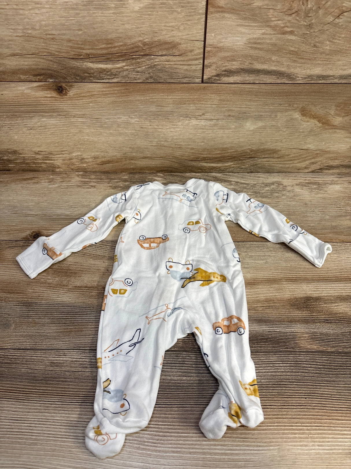 Carter's Cars Sleeper White sz Newborn