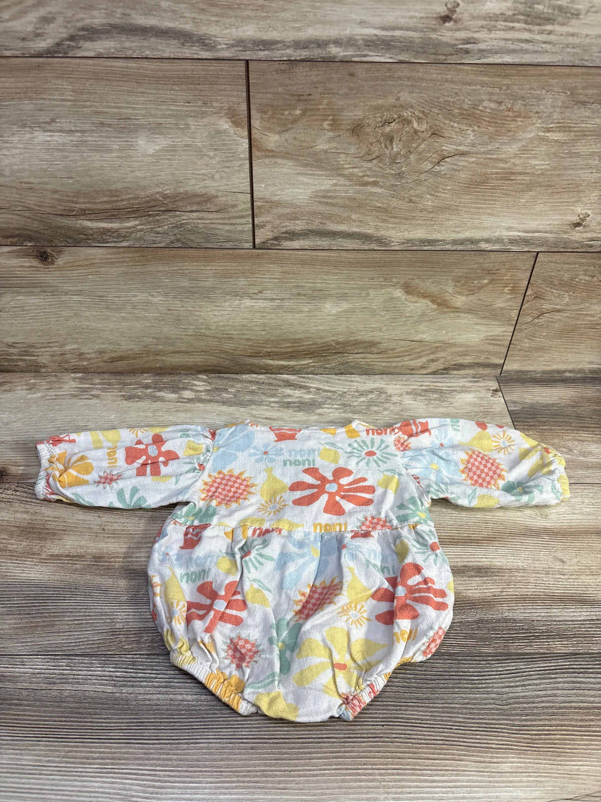 Noni Laguna Front Tie Romper White sz 6-12m