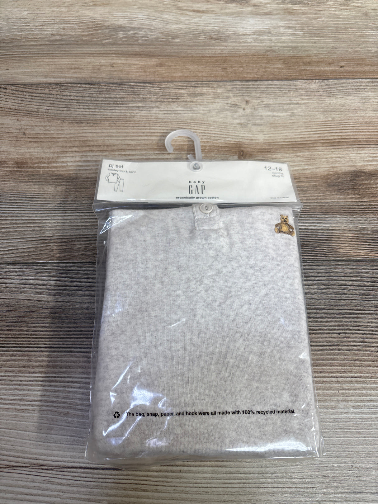 NEW Baby Gap 2pc Sleep Set Beige sz 12-18m