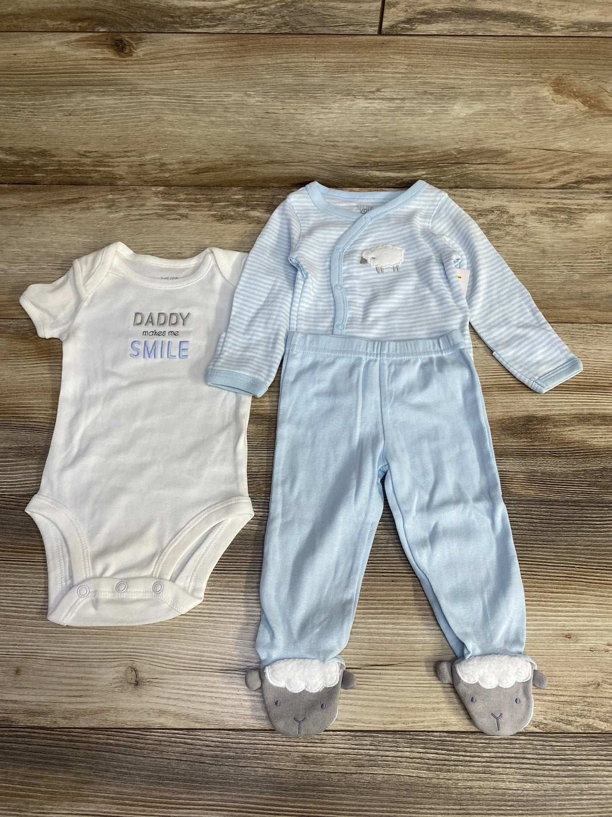 NEW Just One You 3pc Sheep Kimono Set Blue sz 3m - Me n Mommy To Be