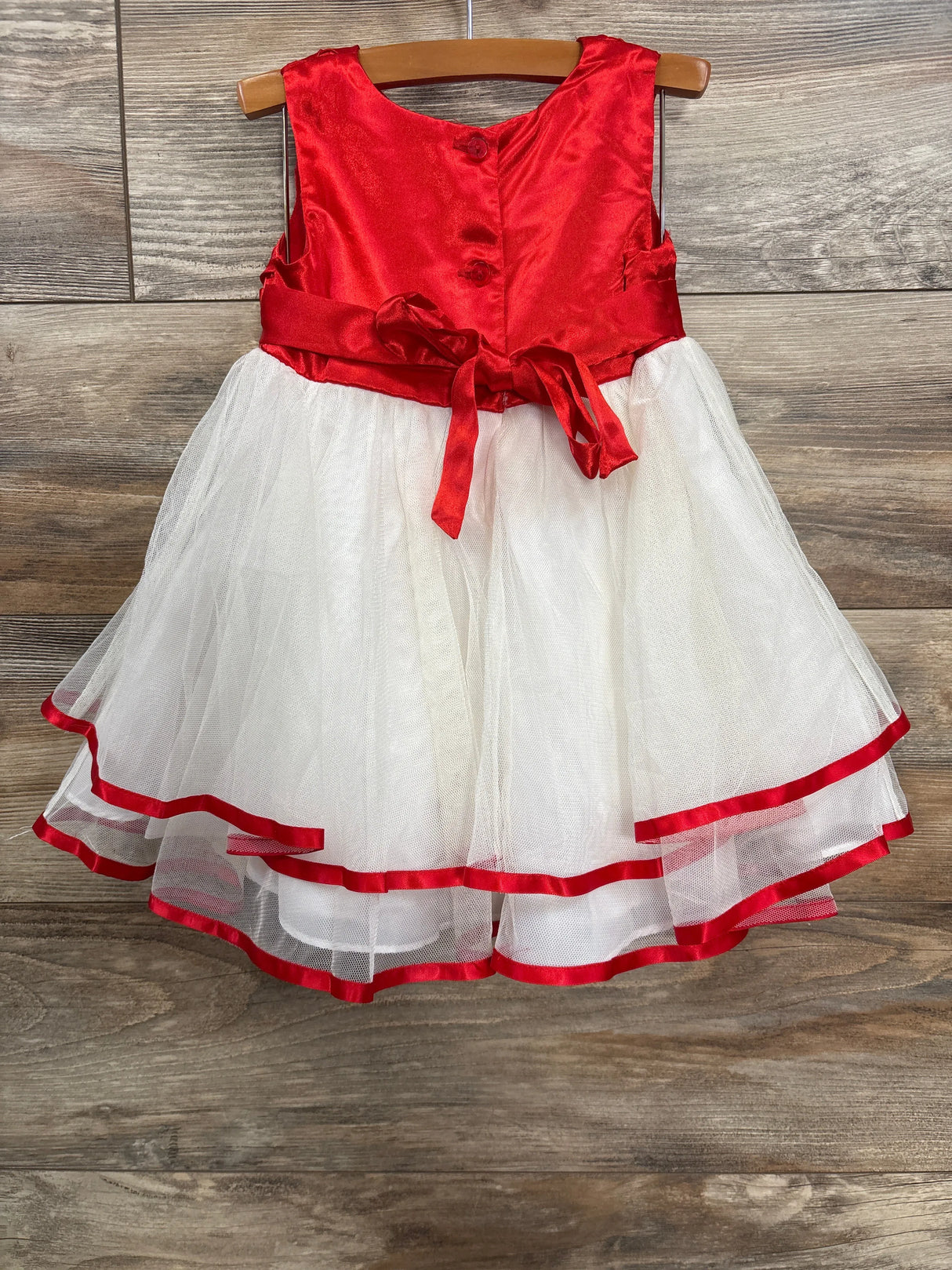 Rare Editions 2pc Special Occasion Tulle Dress & Bloomers Set Red sz 24m