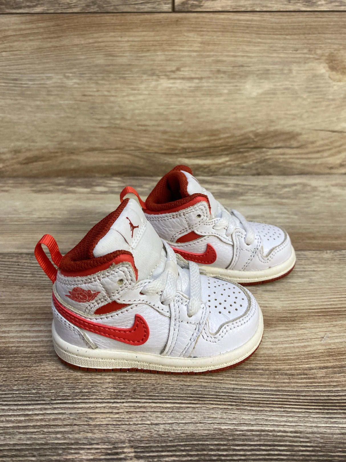 Air Jordan 1 Mid SE TD 'White Dune Red' sz 2.5c