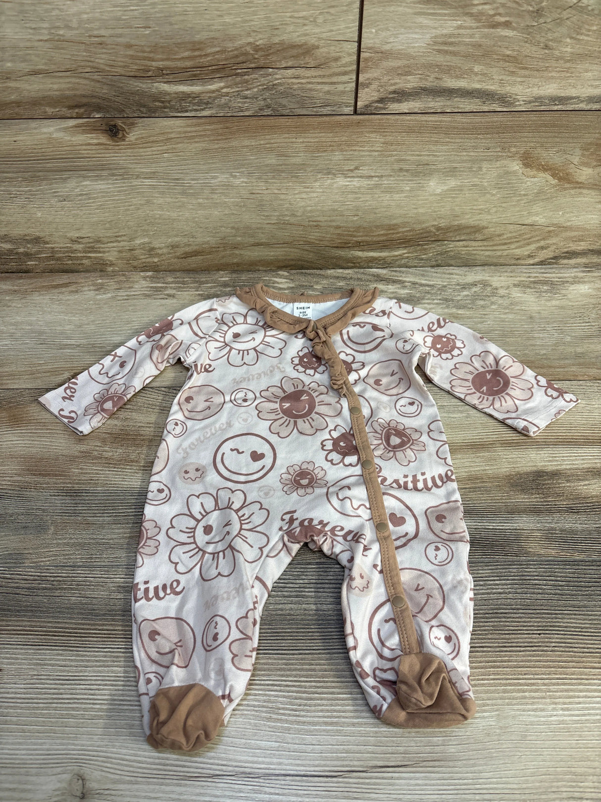Shein Ruffle Sunflower Sleeper sz 1-3m - Me n Mommy To Be