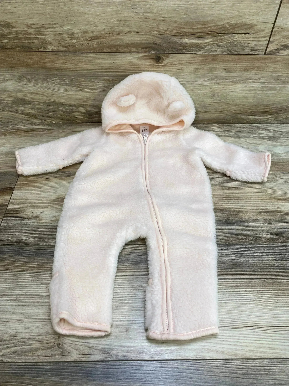 Baby Gap Hooded Sherpa Jumpsuit Pink sz 0-3m - Me n Mommy To Be