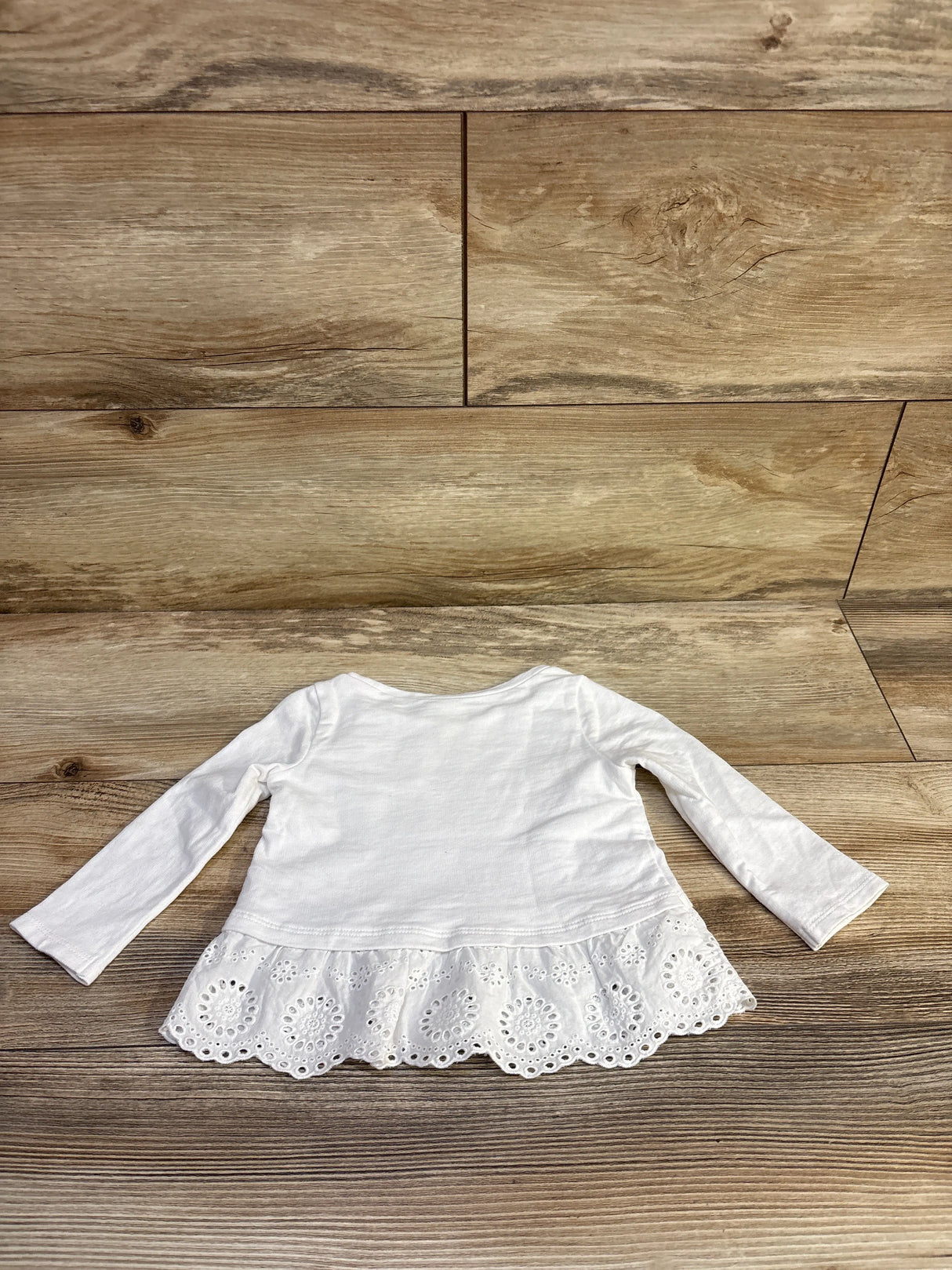 Oshkosh Eyelet Trim Shirt White sz 9m