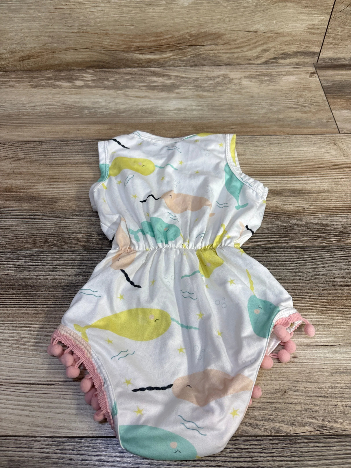 Mila & Rose Pom-Pom Romper White sz 6-12m