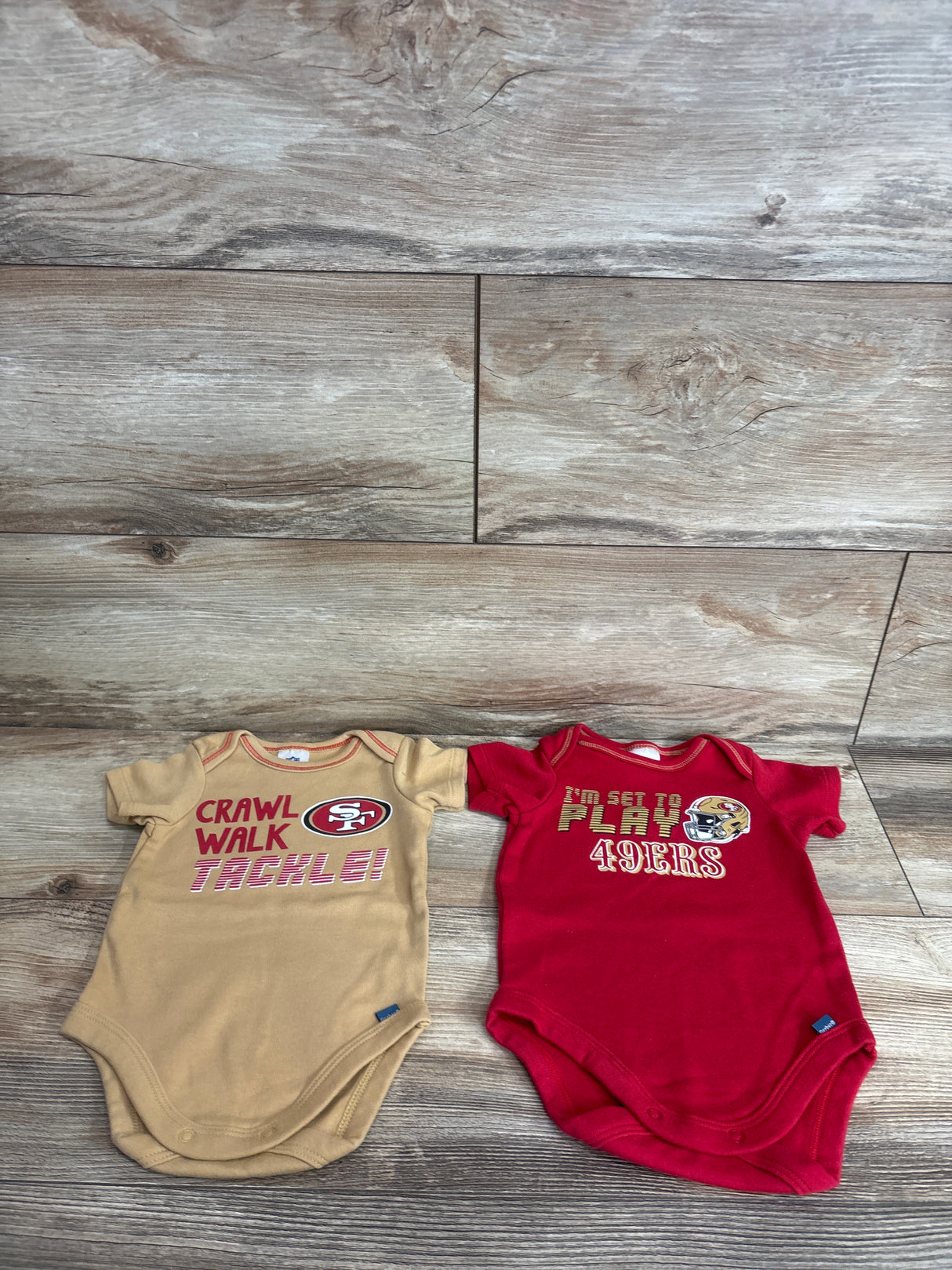 Gerber Team Apparel NFL 2pk 49ers Bodysuits Red sz 0-3m