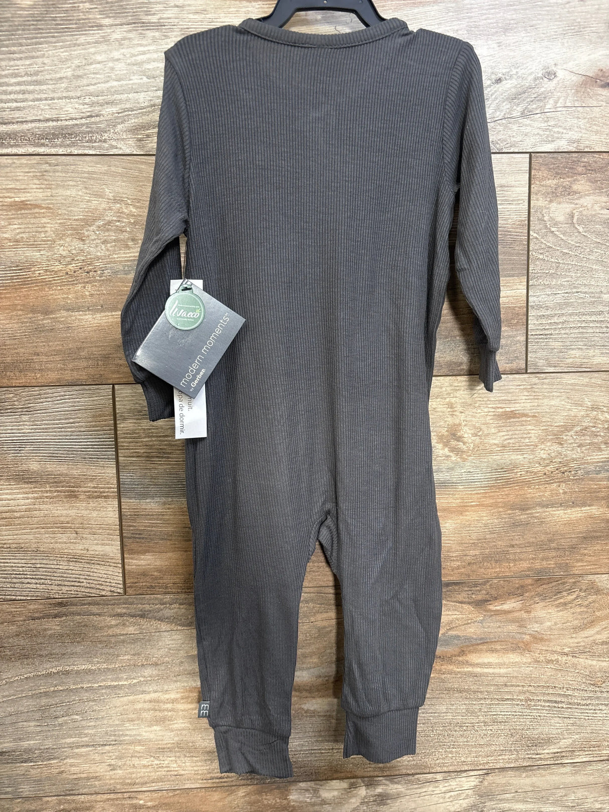 NEW Modern Moments Ribbed Footless Sleeper Grey sz 12m