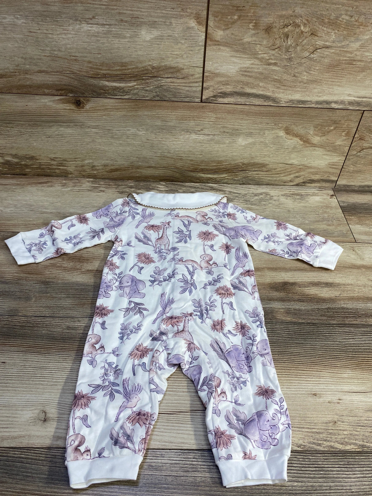 NEW Cherie Kids Forest Tales Collared Coverall White sz 6-12m