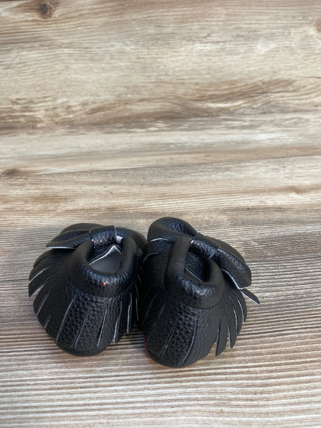 Baby Soft Sole Leather Moccasins Black sz 1/2c