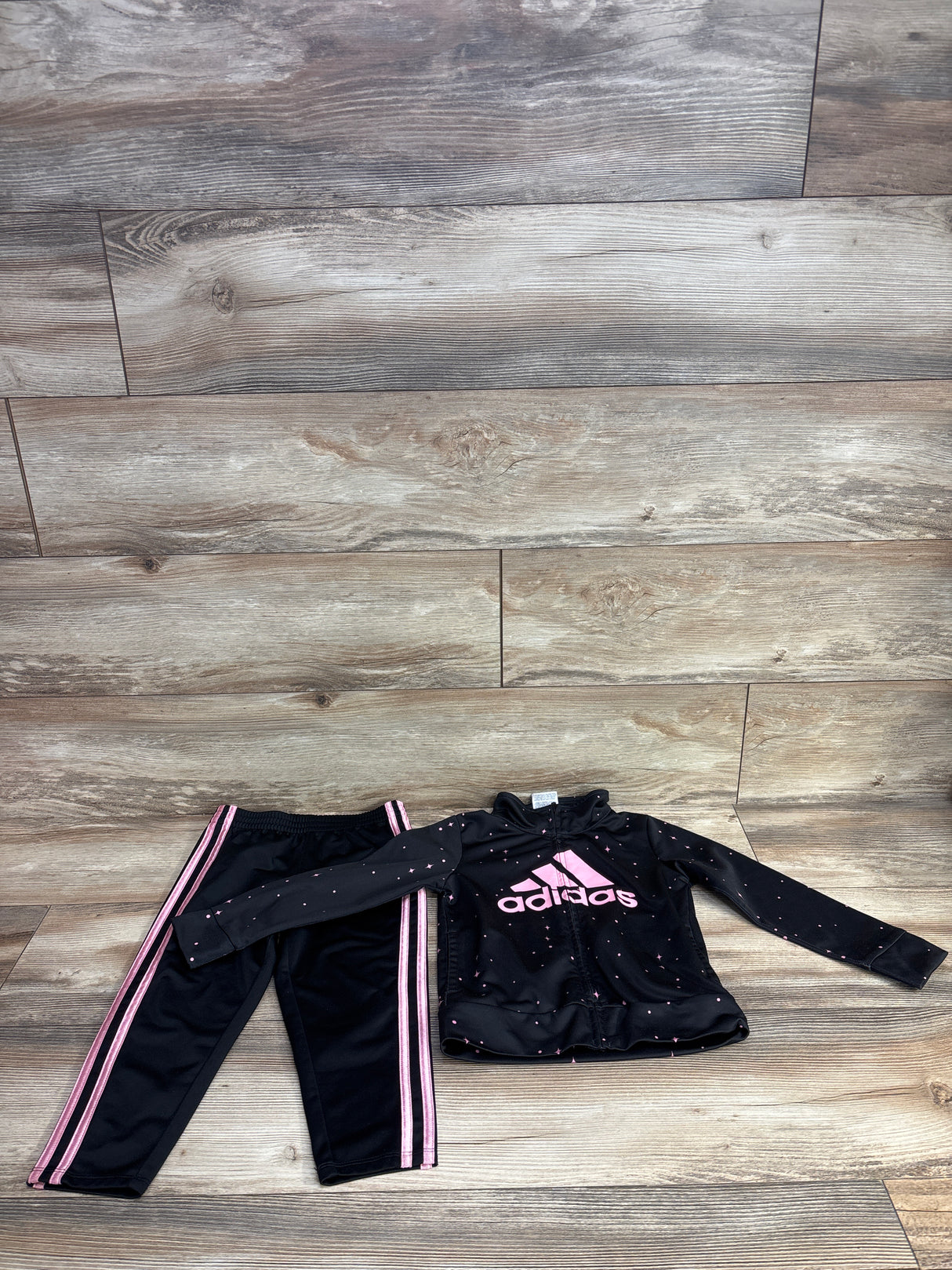 Adidas 2pc Tracksuit Set Black sz 4T