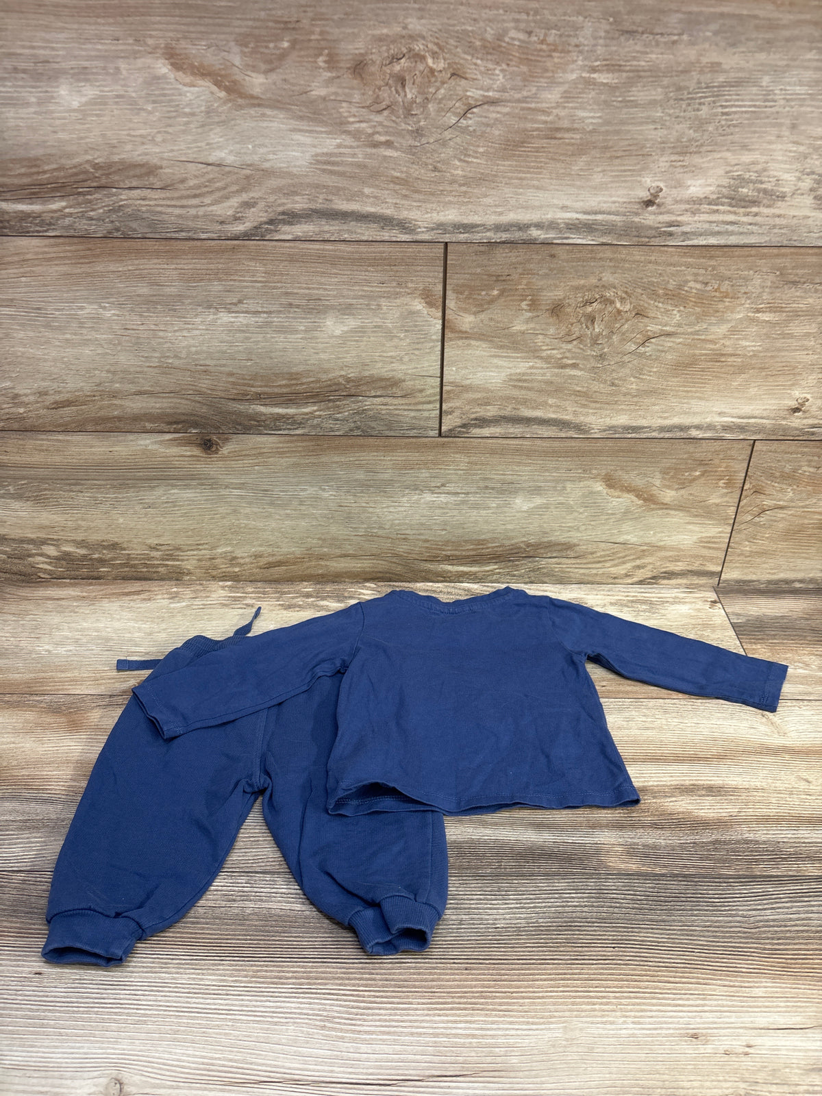 Juniors 2pc Long Sleeve Shirt & Pants Set Blue sz 6-9m