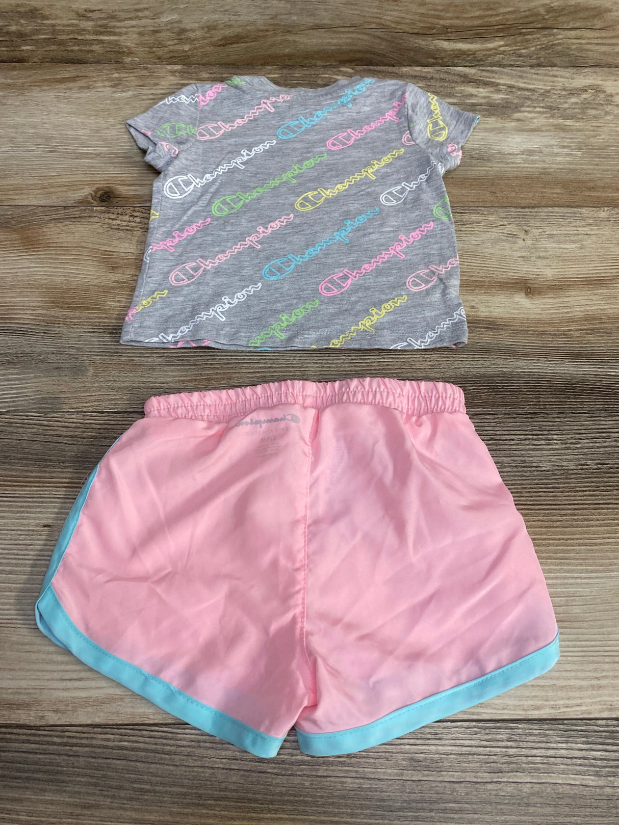 Champion 2pc Shirt & Shorts Grey sz 6-9m - Me n Mommy To Be