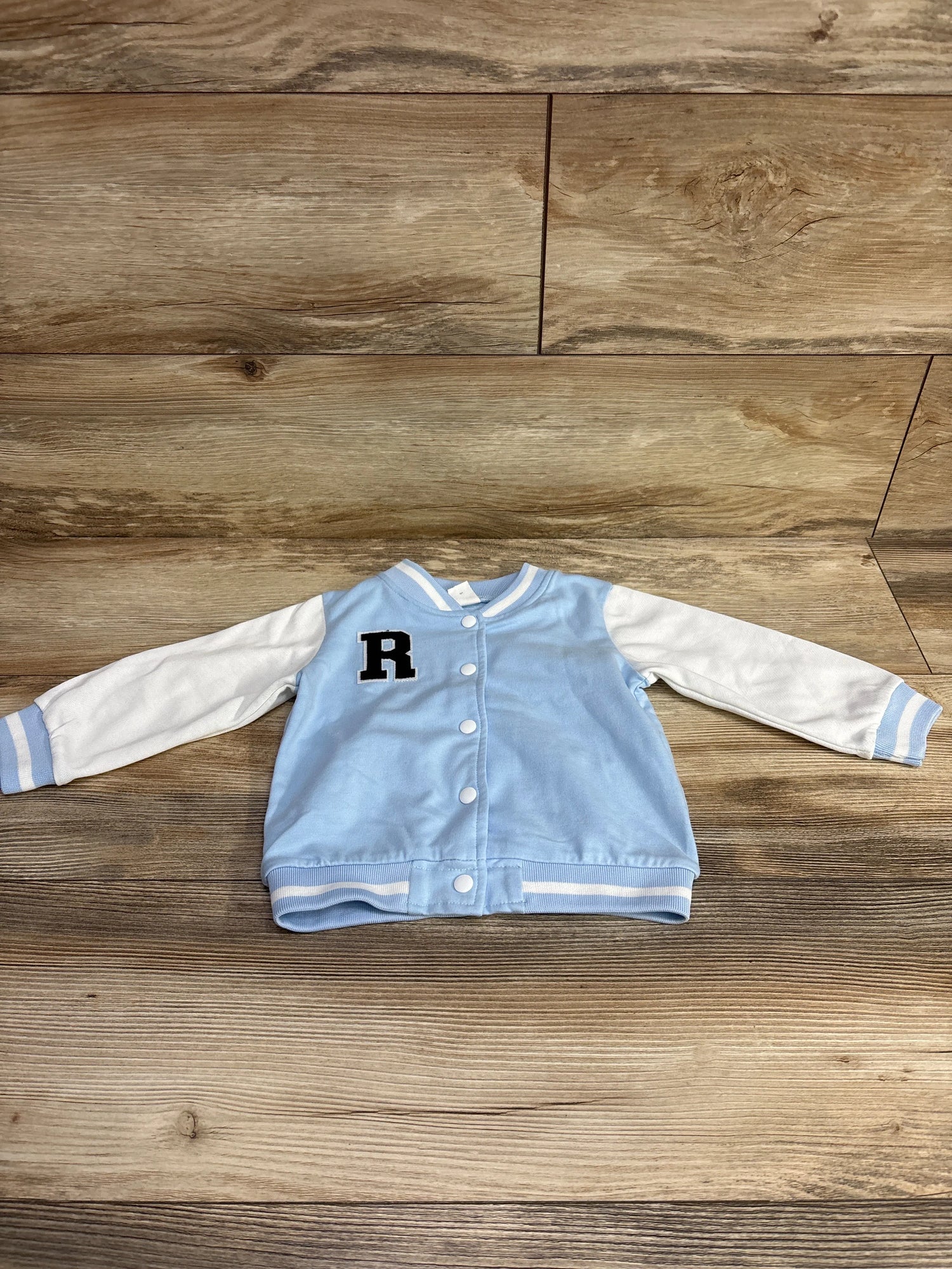 Shein Varsity Jacket Baby Blue sz 18-24m