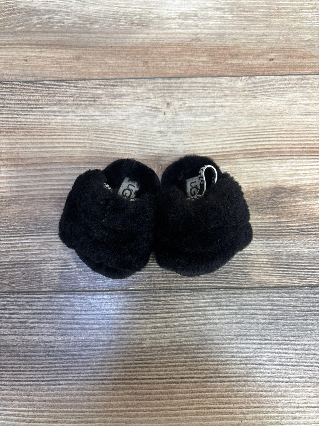 UGG Fluff Yeah Slides Black sz 0/1c