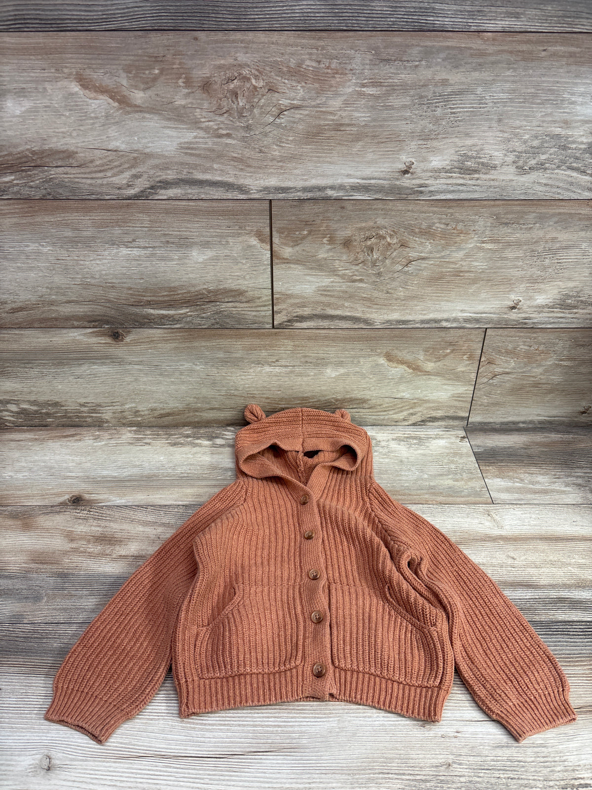 Jamie Kay Knit Bear Cardigan in Butterscotch sz 2T