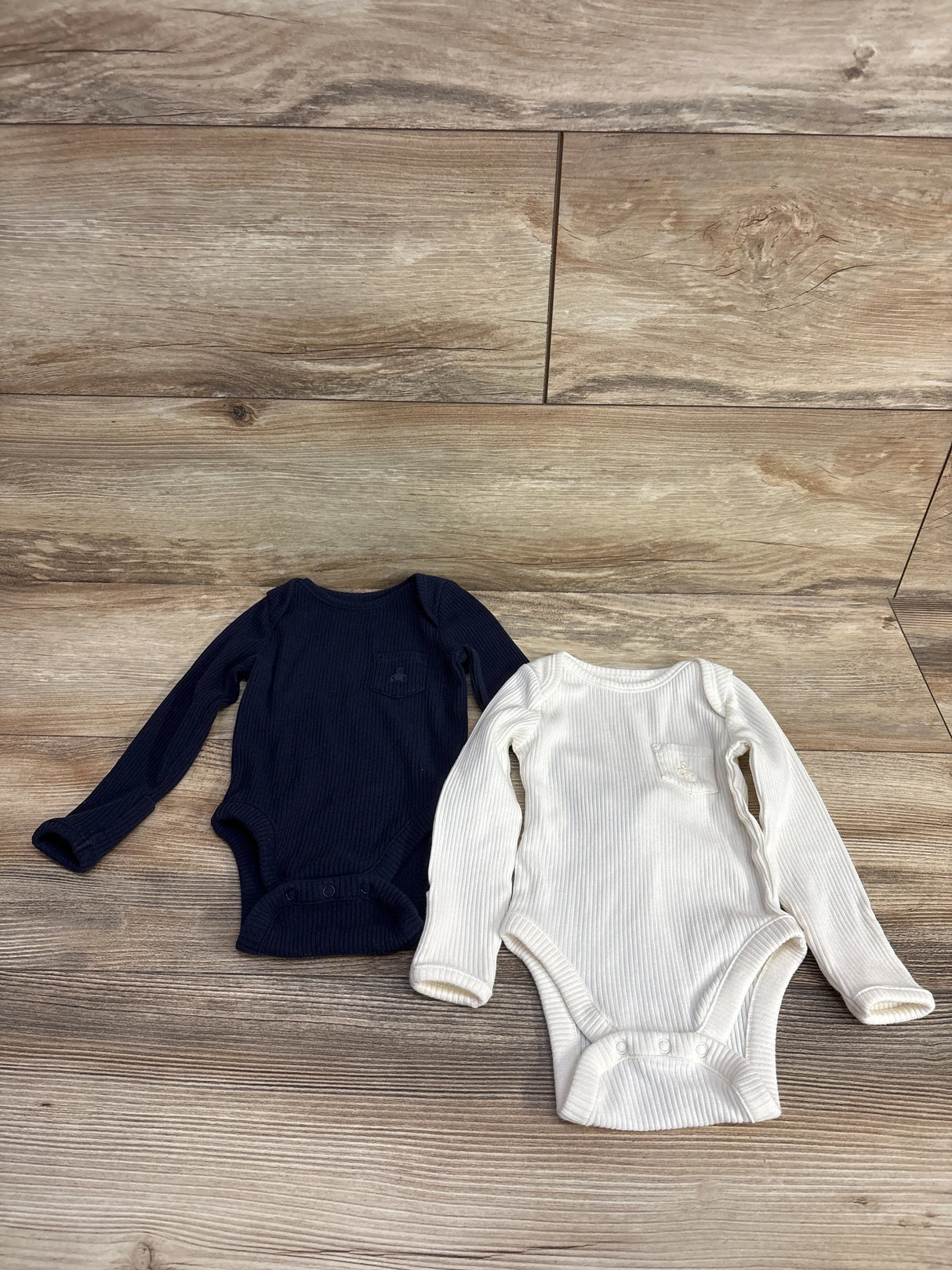 Baby Gap 2pk Ribbed Bodysuit Set Navy sz 3-6m