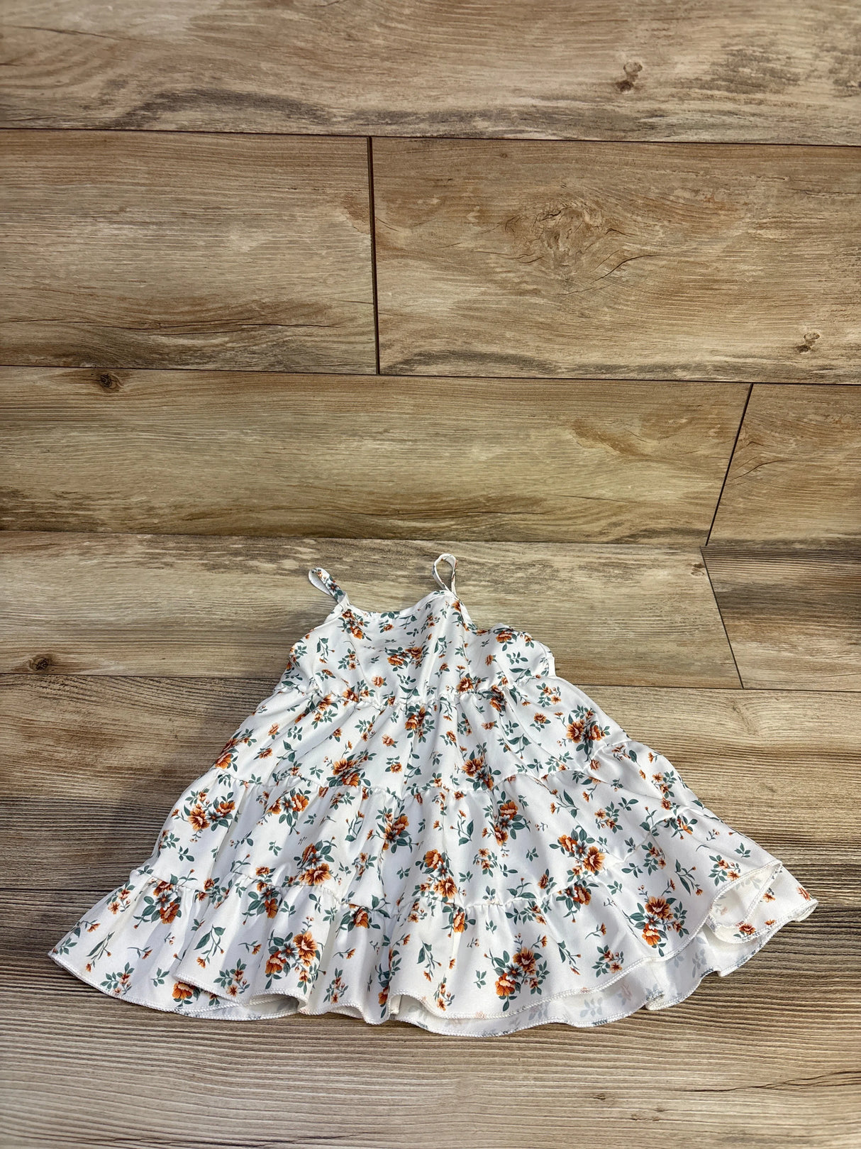 Floral Tiered Sleeveless Dress White sz 9-12m