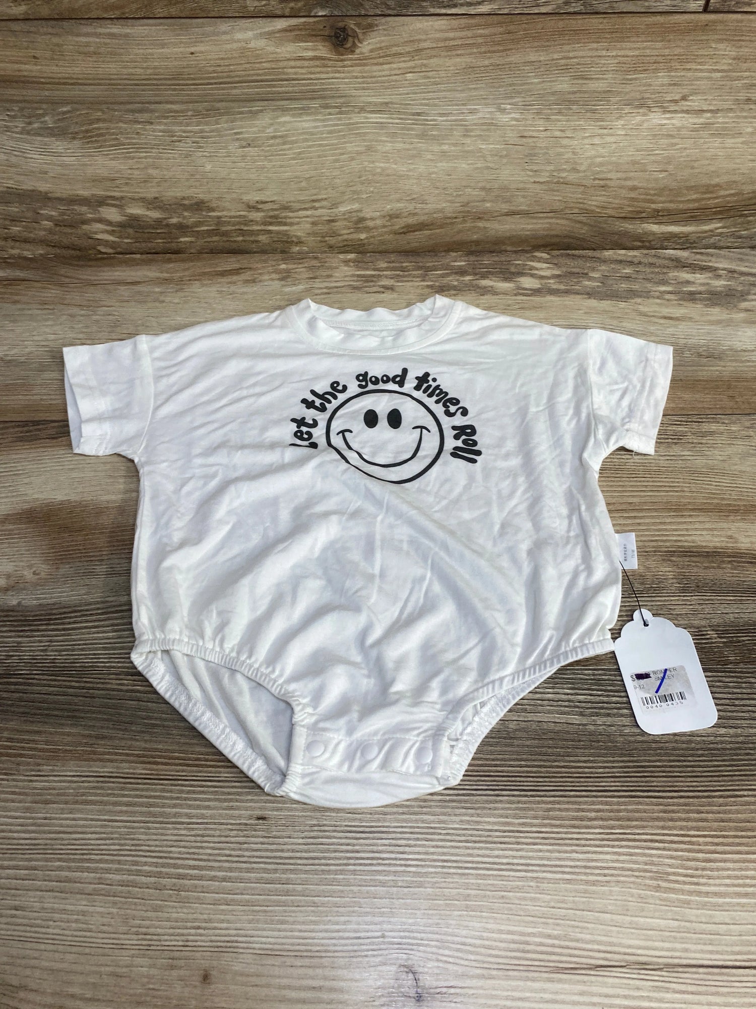 NEW Boitaoya Let The Good Times Roll Romper White sz 9-12m - Me n Mommy To Be