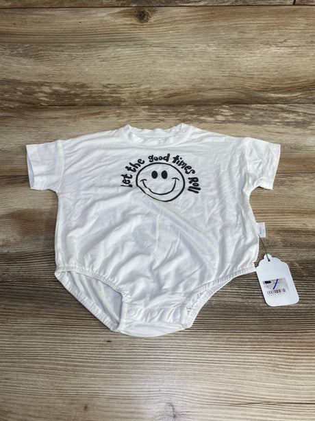 NEW Boitaoya Let The Good Times Roll Romper White sz 9-12m - Me n Mommy To Be