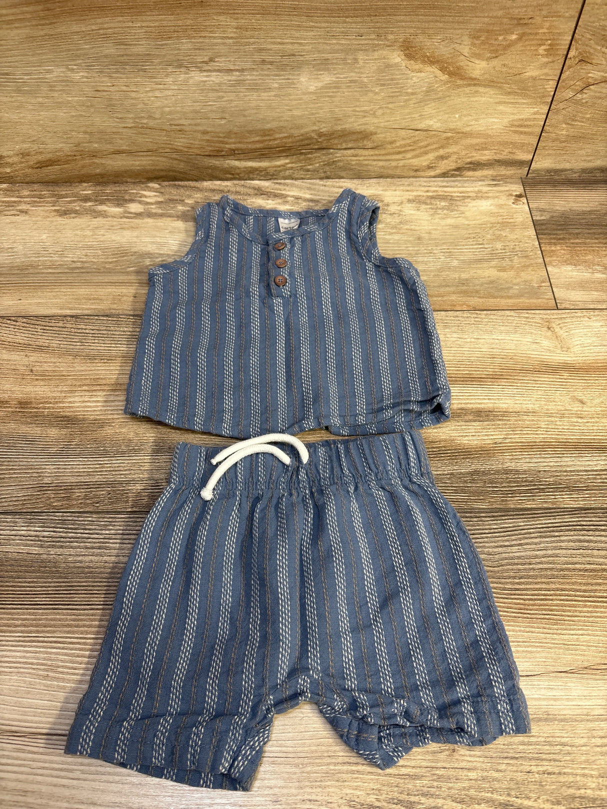 Just One You 2pc Tank Top & Shorts Set Blue sz 9m