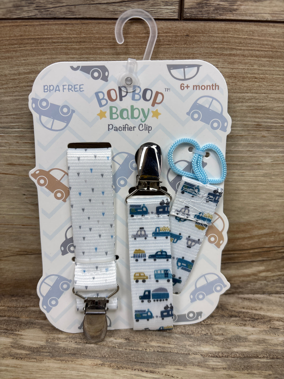 NEW Bop Bop Baby 2pk Pacifier Clips 6m+