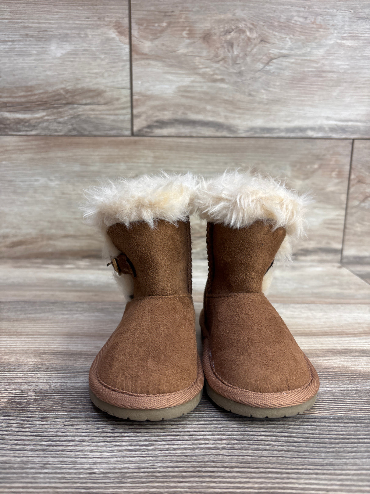 Children's Place Lightweight Fur-Lined Boots Brown sz 5c