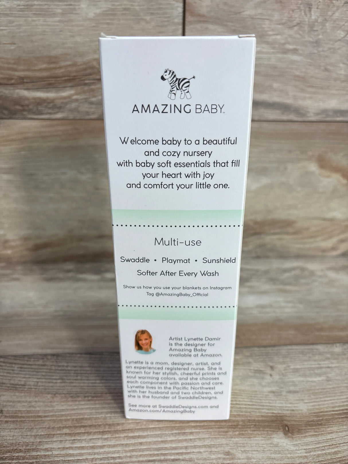 NEW Amazing Baby Muslin Swaddle Blanket in Sage 36"x36"