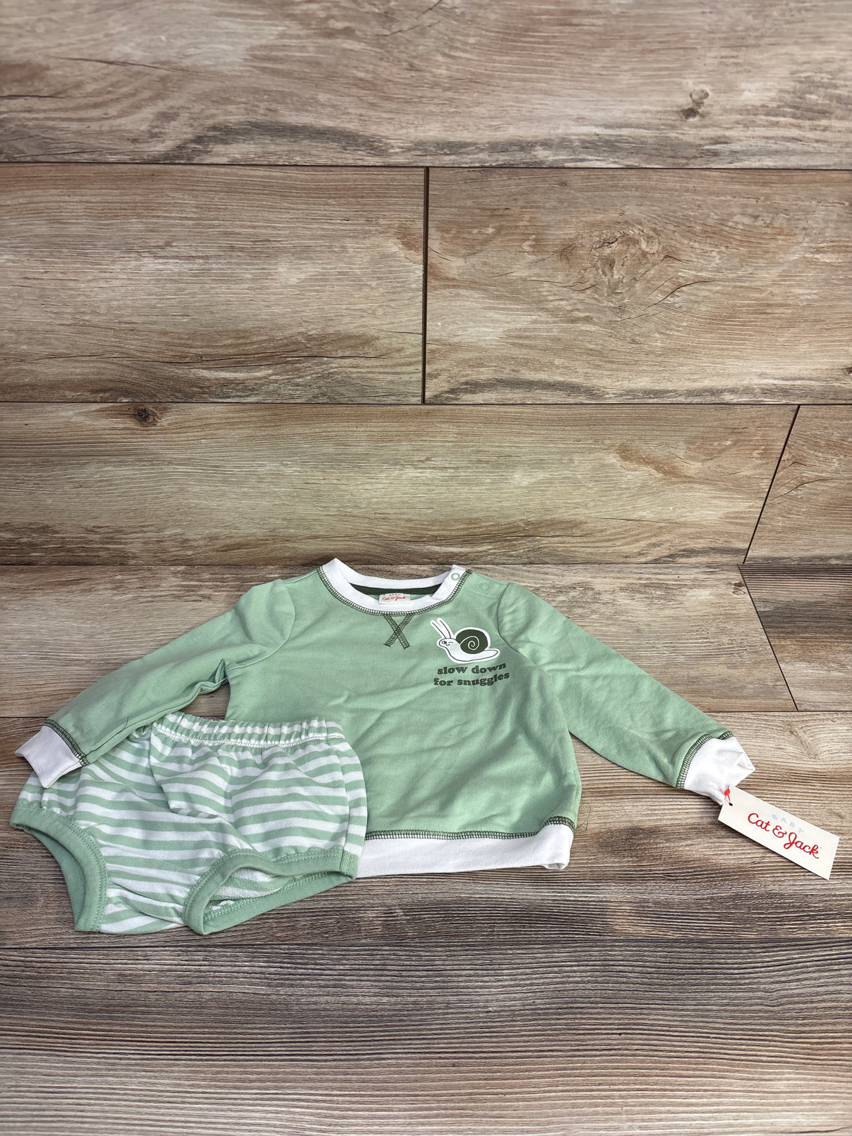 NEW Cat & Jack 2pc Slow Down Sweatshirt & Bottoms sz 12m