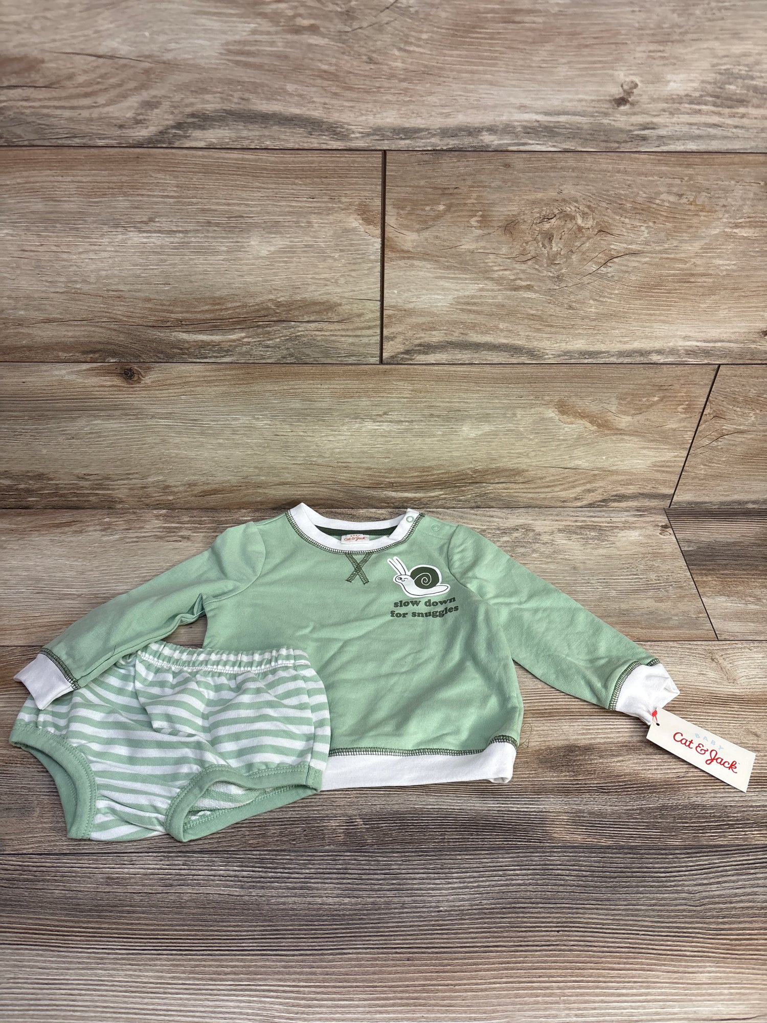 NEW Cat & Jack 2pc Slow Down Sweatshirt & Bottoms sz 12m