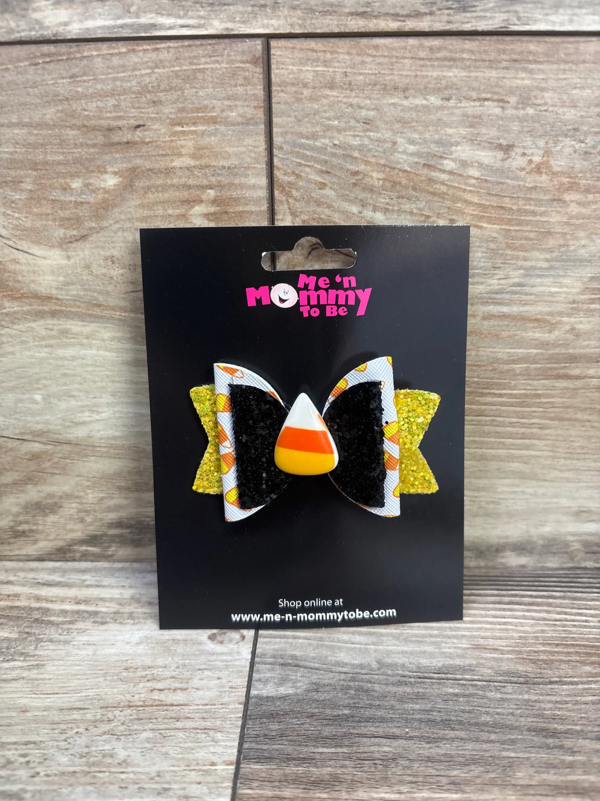 NEW Candy Corn Applique Glitter Hair Bow Purple