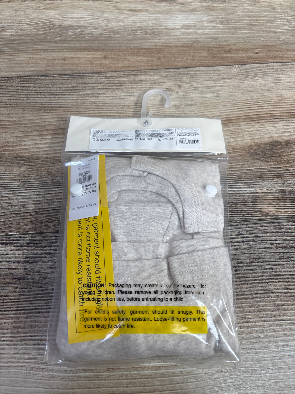 NEW Baby Gap 2pc Sleep Set Beige sz 12-18m